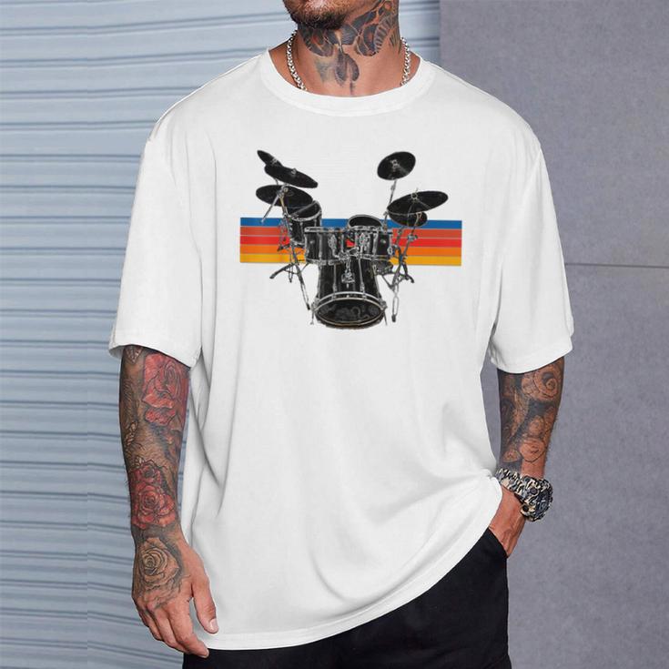 Vintage Drum Kit Drummer Rock Band Drums T-Shirt Gifts for Him Vintage Drum Kit Drummer Rock Band Drums T-Shirt Gifts for Him