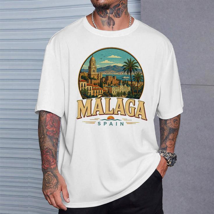 Vintage Málaga Españaiajeouvenir Monumento Regalo Camiseta unisex Regalos para él