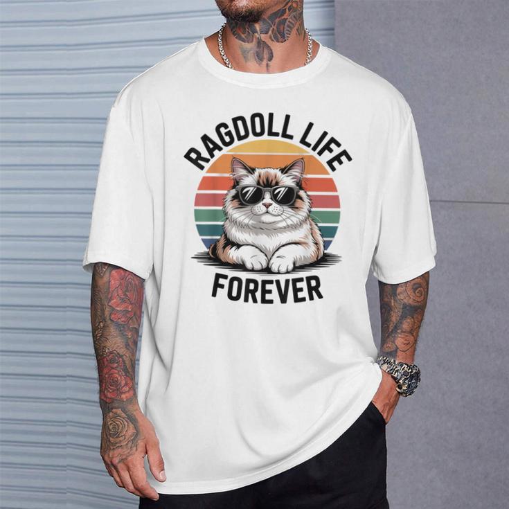 ラグドール ライフ 猫 男性 女性 キッズ ギフト Tシャツ 彼への贈り物