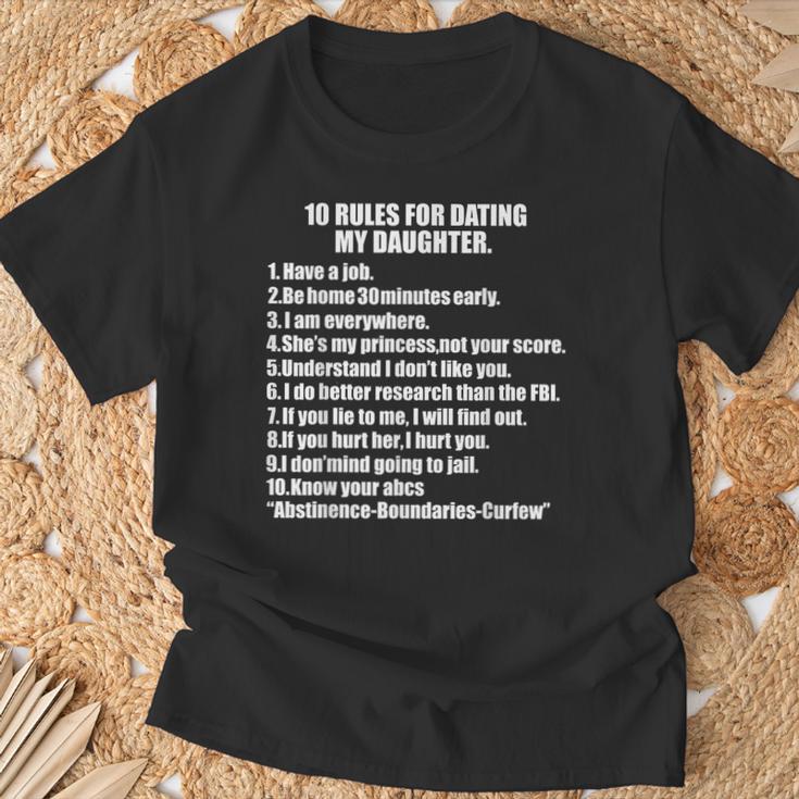 10 Rules Dating My Daughter 過保護 お父さん 保護 Tシャツ 高齢者への贈り物