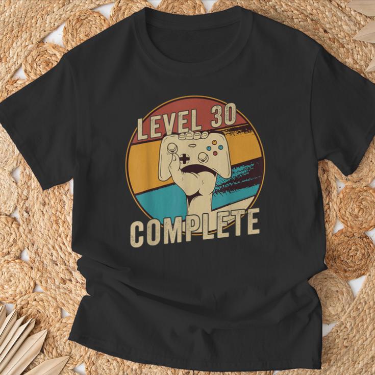 30歳の誕生日プレゼント 男性 女性 レトロゲーマー レベル30 コンプリート Tシャツ 高齢者への贈り物
