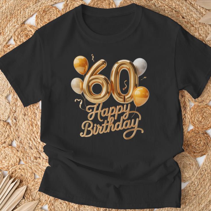 60 Feliz Cumpleaños 60 Aniversario Hombres Es Camiseta unisex Regalos para ancianos