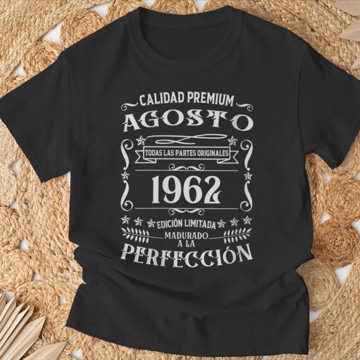 64 Cumpleaños Nacido En Agosto De 1962Intage 64 Años Cuello Camiseta unisex Regalos para ancianos