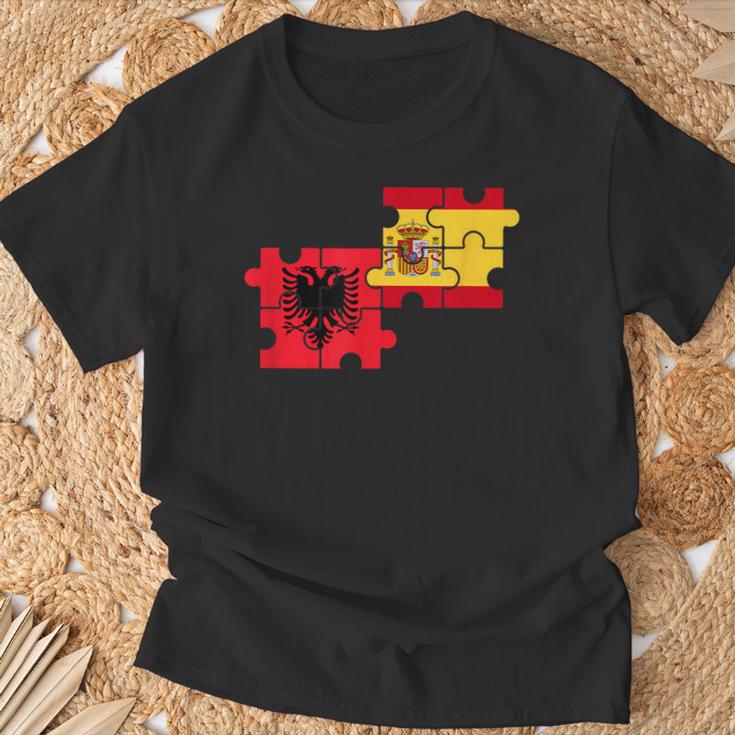 Albania España Bandera Español Albanés Camiseta unisex Regalos para ancianos