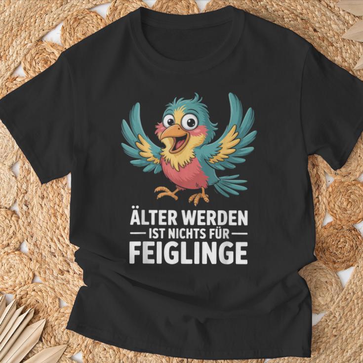 Älter Werden Ist Nichts Für Feiglinge Lustig T-Shirt Geschenke für alte Männer