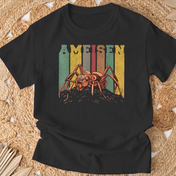 Ameisen Retro Ameisenfarm Ameisenhaufen Ameise T-Shirt Geschenke für alte Männer