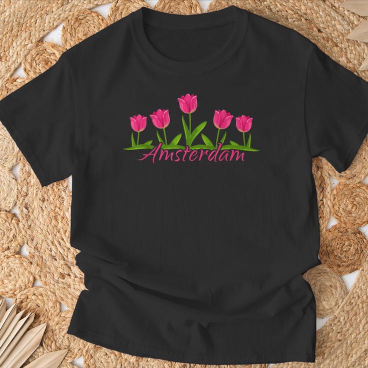 Amsterdam Países Bajos Tulipanes Holandaouvenirintage Camiseta unisex Regalos para ancianos