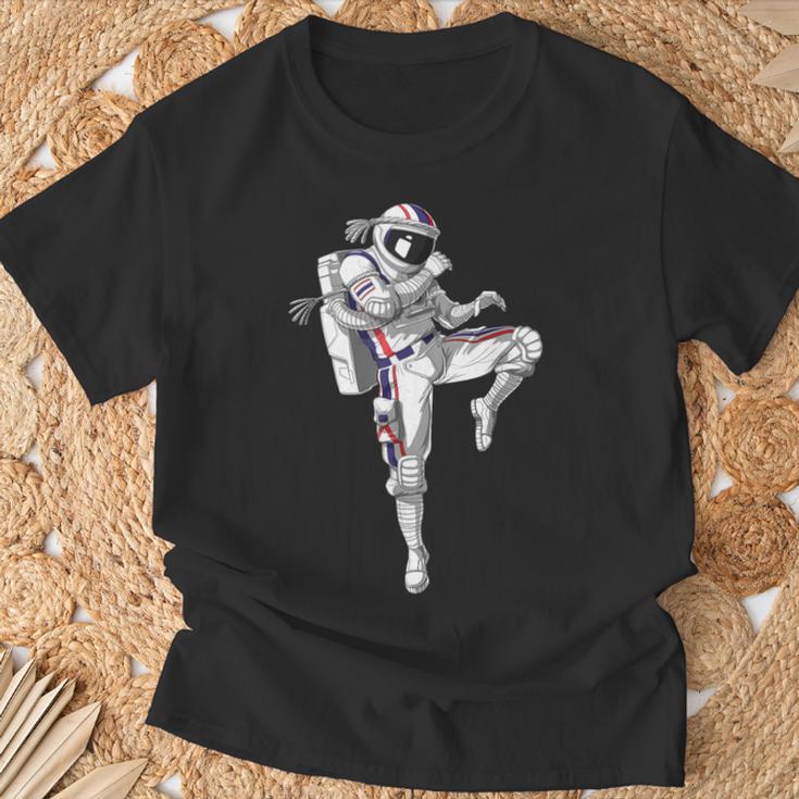 Astronaut Muay Thai Boxing Karate Kickboxing Martial Arts T-Shirt Gifts for Old Men