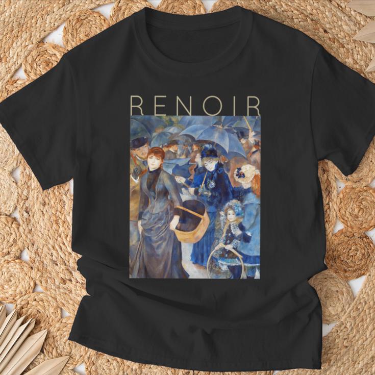 Auguste Renoir Los Paraguas Otoño Camiseta unisex Regalos para ancianos