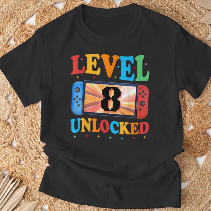 Awesome Level 8 Unlocked 8Th Birthday Boy Girlideo Gamer Tシャツ 高齢者への贈り物