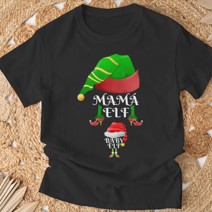 Baby & Mamá Elf Anunciar Embarazo Navidad Embarazadas Ropa Camiseta unisex Regalos para ancianos