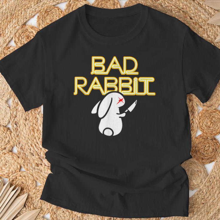 Bad Rabbit Bunny Avec Couteau Hater T-Shirt Cadeaux pour les vieillards