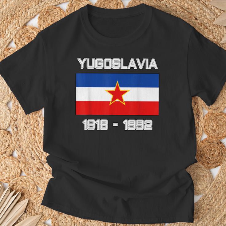 Bandera Jugoslavija República Federativaocialista De Yugoslavia Camiseta unisex Regalos para ancianos