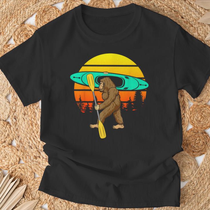 Bigfoot Kayak Paddling Lake Rafts Inflatable Canoe Sasquatch T-Shirt Gifts for Old Men Bigfoot Kayak Paddling Lake Rafts Inflatable Canoe Sasquatch T-Shirt Gifts for Old Men