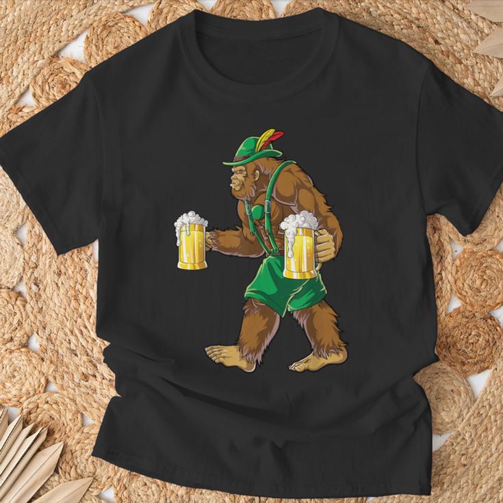 Bigfoot LederhosenOktoberfest Taza De Cerveza Para Hombre Camiseta unisex Regalos para ancianos