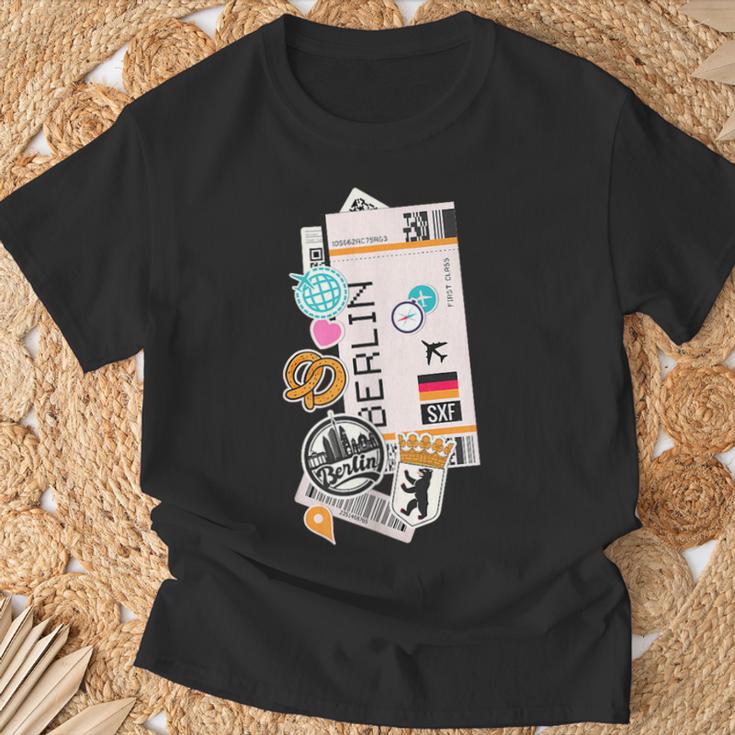 Billete De Avión De Berlín Aire Pass Avión Alemania Amante De Losiajes Camiseta unisex Regalos para ancianos