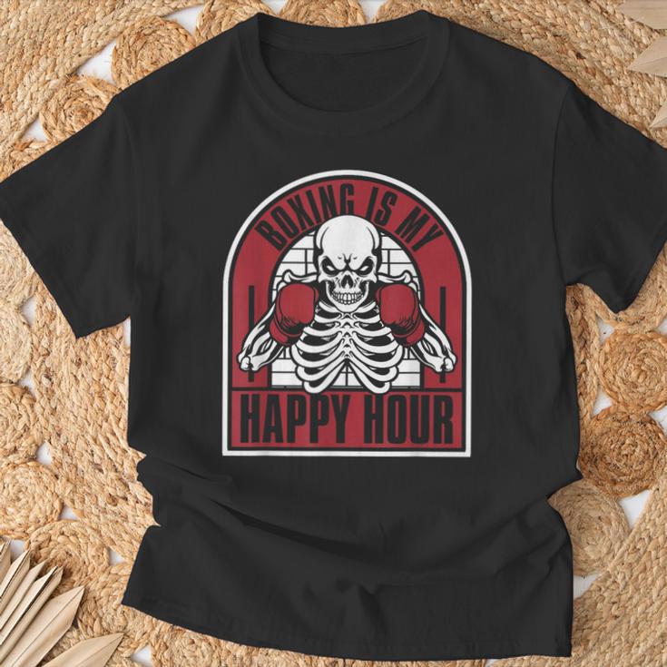 Boxing Is My Happy Hour Muay Thai Kickboxer Fan Boxing T-Shirt Gifts for Old Men Boxing Is My Happy Hour Muay Thai Kickboxer Fan Boxing T-Shirt Gifts for Old Men