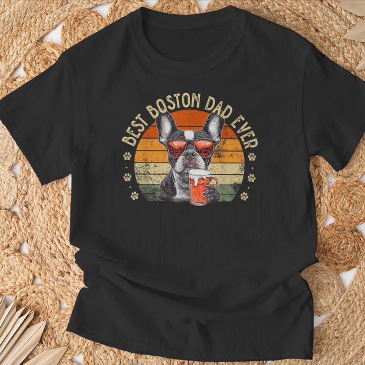 Cane Da Uomo Boston Terrier Dad Dog Divertente Festa Del Papà Cane Maglietta Regalos para ancianos