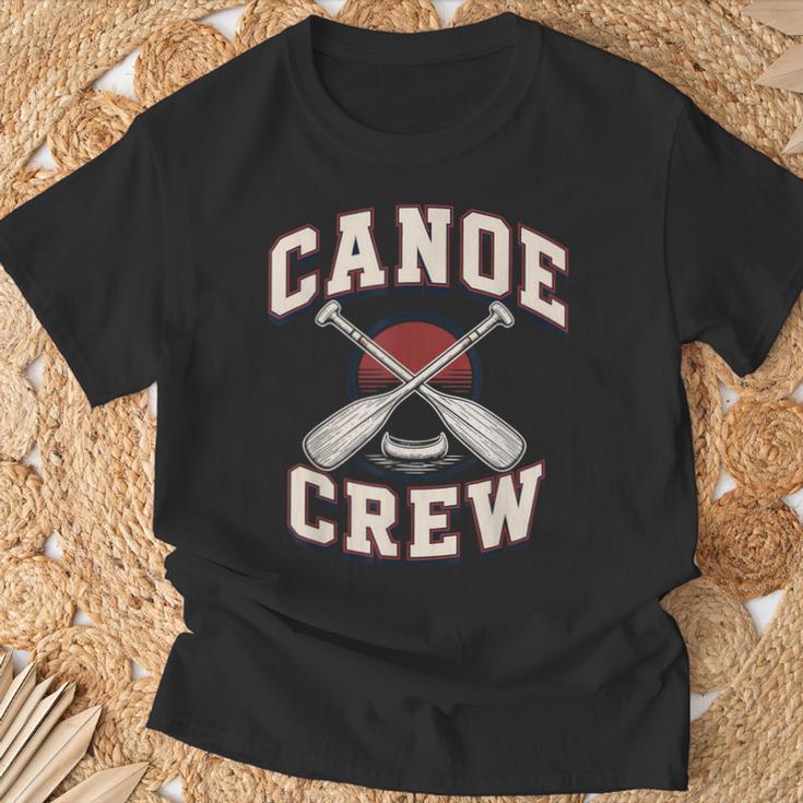 Canoe Crew Paddling Team Retro Graphic T-Shirt Gifts for Old Men