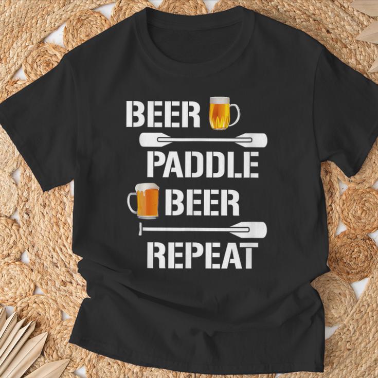 Canoe Kayak Tees Beer Paddle Repeat T-Shirt T-Shirt Gifts for Old Men
