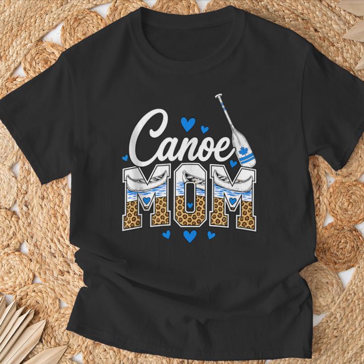 Canoe Mom Leopard Print Paddle River Lake Sport Mother T-Shirt Gifts for Old Men