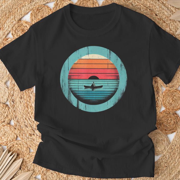 Canoe Sunset T-Shirt Gifts for Old Men