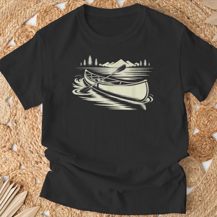 Canoe Tripper Loading Portage Pack First Light T-Shirt Gifts for Old Men
