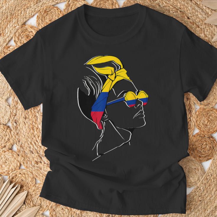 Colombia Bandera Pañuelo Pelo Orgullo Colombiano Camiseta unisex Regalos para ancianos