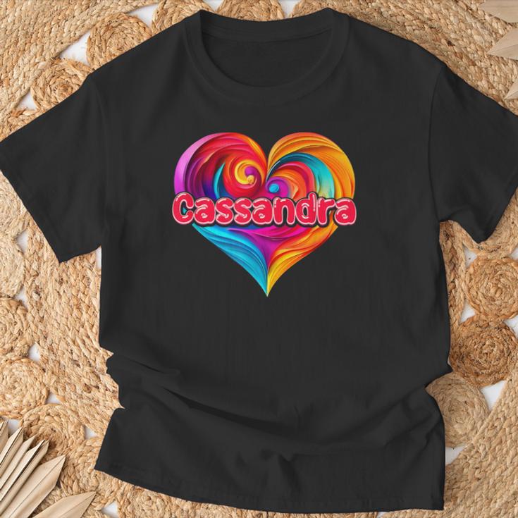 Coloré Avec Inscription I Heart Love Cassandra T-Shirt Cadeaux pour les vieillards