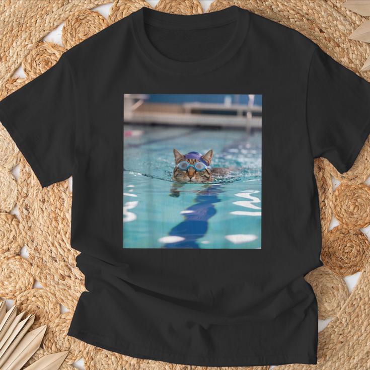 Competitive Swim Team Funny Kitty Cat Swimming T-Shirt Gifts for Old Men Competitive Swim Team Funny Kitty Cat Swimming T-Shirt Gifts for Old Men