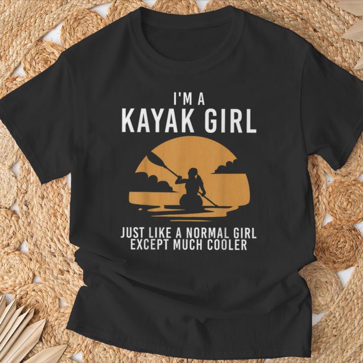Cool Kayak For Women Girls Kayaker Canoe Kayaking Paddle Oar T-Shirt Gifts for Old Men