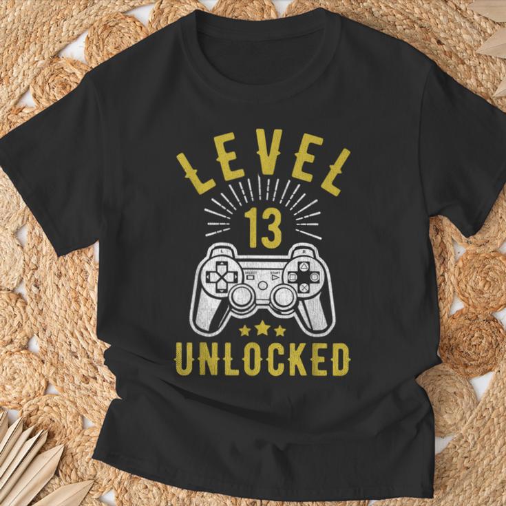 Cumpleaños 13 Años Nivel 13 Aniversario Desbloqueado 13 Boda Camiseta unisex Regalos para ancianos