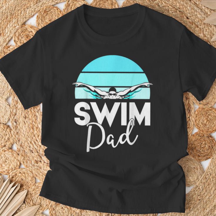 Dad Father School Swimming Meet Swimmer Swimmer T-Shirt Gifts for Old Men