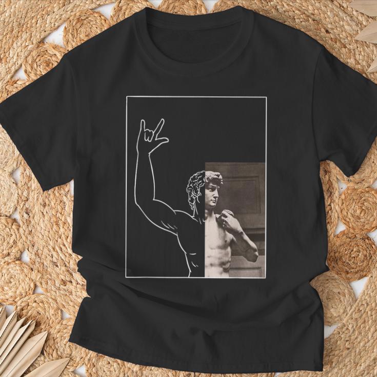 David Estatua Miguel Ángel Arte Artsy Arte Clásico Historia Camiseta unisex Regalos para ancianos
