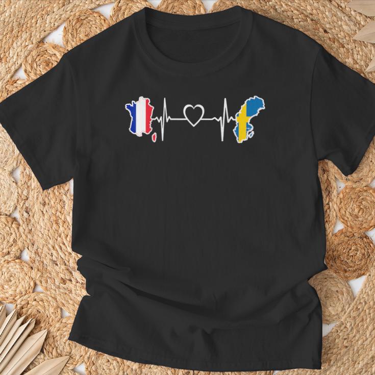 Drapeau De Lauède Franceuédoise T-Shirt Cadeaux pour les vieillards