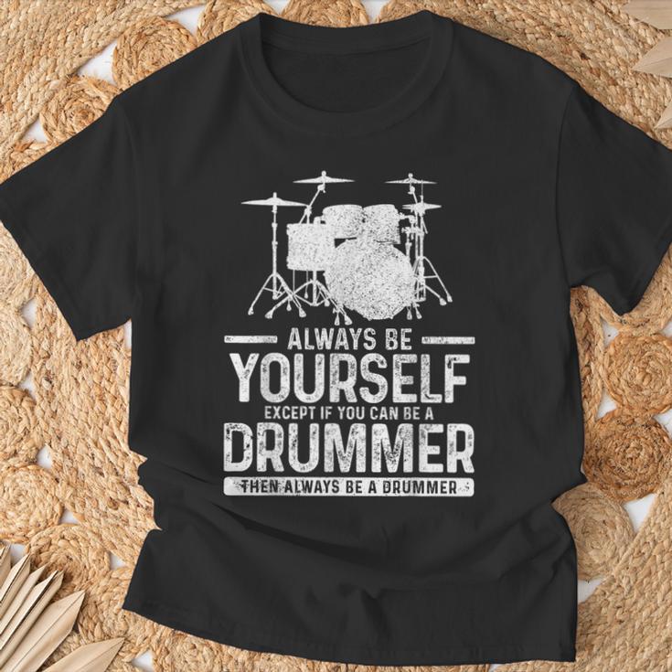 Drummer Drum Kit Saying Drummer T-Shirt Gifts for Old Men Drummer Drum Kit Saying Drummer T-Shirt Gifts for Old Men