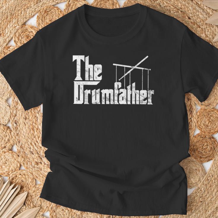 Drummer Humor The Drumfather Drum Kit T-Shirt Gifts for Old Men
