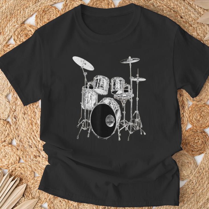 Drums Drum Kit Music T-Shirt Gifts for Old Men Drums Drum Kit Music T-Shirt Gifts for Old Men