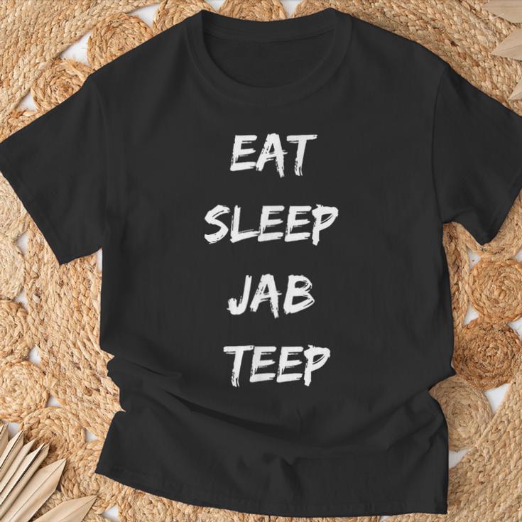 Eat Sleep Jab Teep Rep Muay Thai T-Shirt Gifts for Old Men Eat Sleep Jab Teep Rep Muay Thai T-Shirt Gifts for Old Men