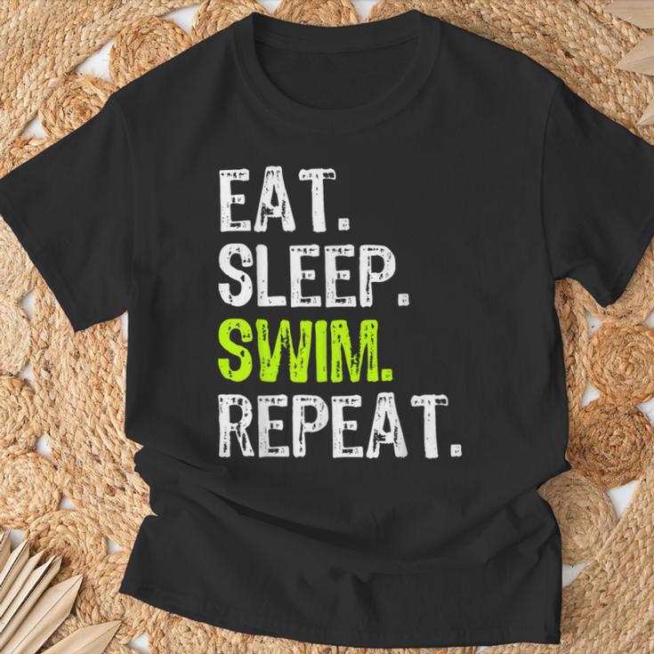 Eat Sleep Swim Repeat Swimming Swimmer Cool T-Shirt Gifts for Old Men Eat Sleep Swim Repeat Swimming Swimmer Cool T-Shirt Gifts for Old Men