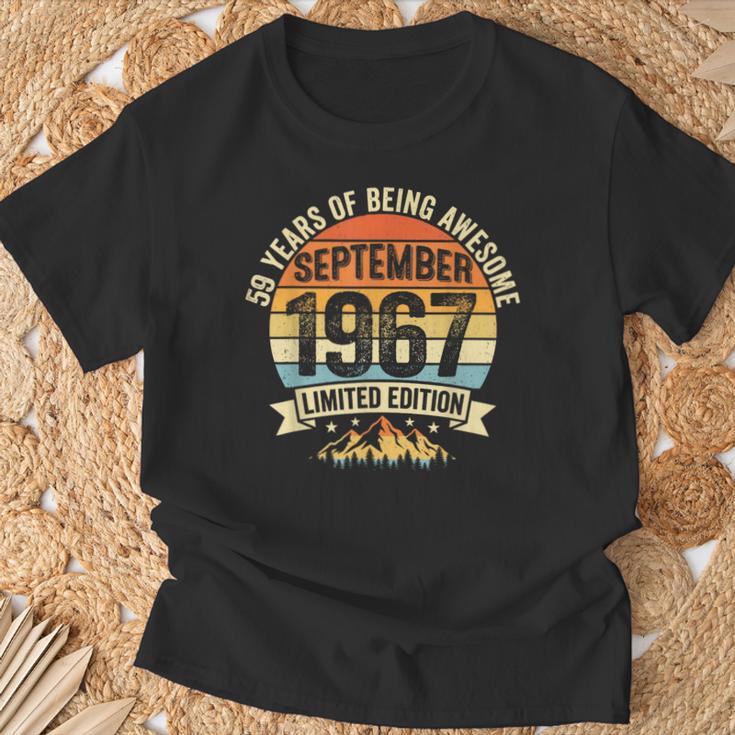 En La Parte Traseraintage 59 Cumpleaños Decoraciones Hombres 59 Años 1967 59 Camiseta unisex Regalos para ancianos
