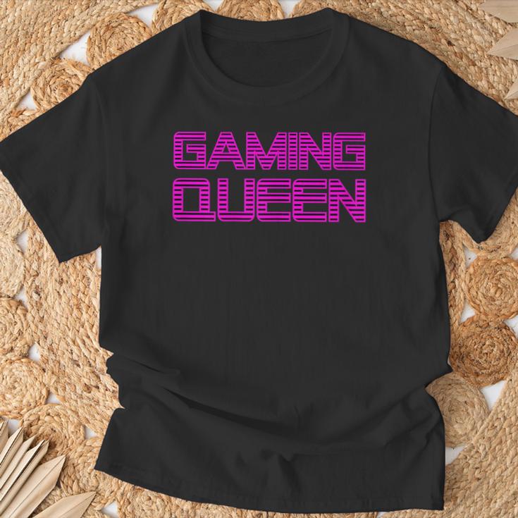 Gaming Queen Nerd Girl Amoureux De Jeuxidéo Rose T-Shirt Cadeaux pour les vieillards