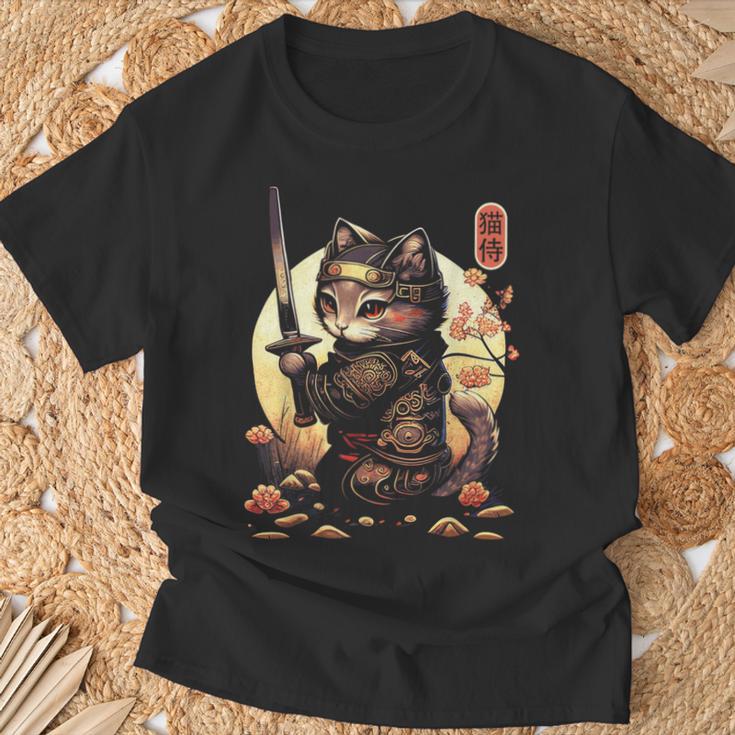 Gatoamurai Japonés Para Amantes De Los Gatos Camiseta unisex Regalos para ancianos