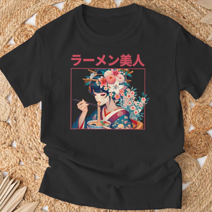 Geisha Con Flores De Cerezointageakura Arte Japonés Camiseta unisex Regalos para ancianos