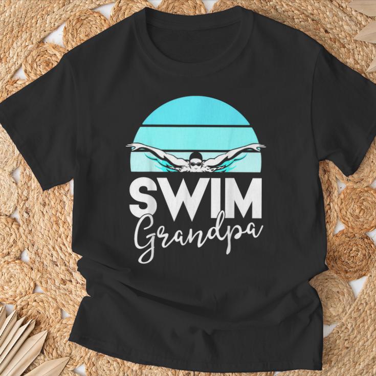 Grandpa Papa Swimming Meet Swimmer Swim Team Shirt T-Shirt Gifts for Old Men Grandpa Papa Swimming Meet Swimmer Swim Team Shirt T-Shirt Gifts for Old Men