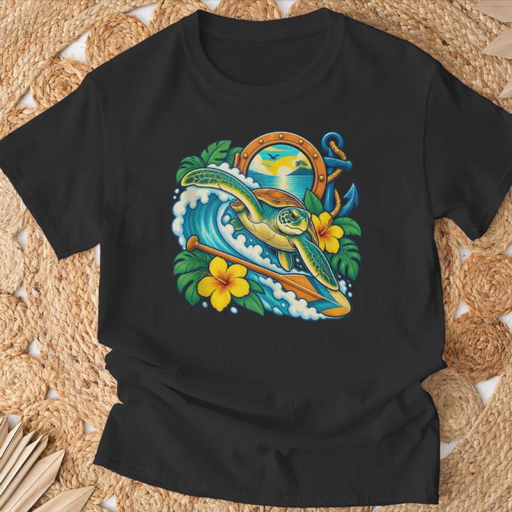 Green Sea Turtle Surfs Past a Canoe Paddle Sleeveless T-Shirt Gifts for Old Men Green Sea Turtle Surfs Past a Canoe Paddle Sleeveless T-Shirt Gifts for Old Men