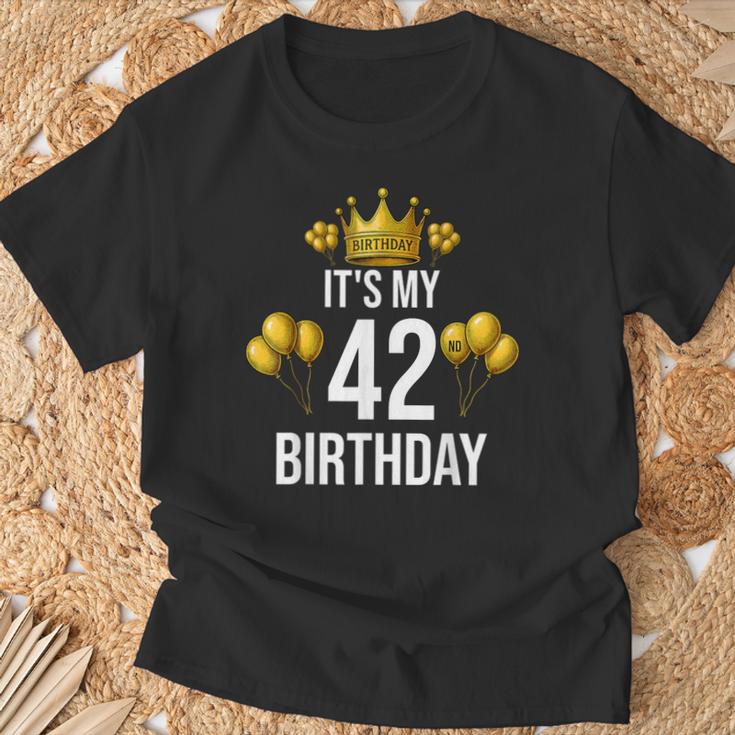 It's My 42歳の誕生日パーティー 42歳の誕生日 男性 女性 Tシャツ 高齢者への贈り物