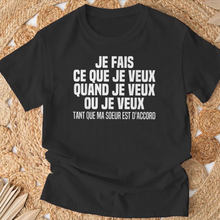 Je Fais Ce Que Jeeux Quand Jeeux Ou Jeeuxoeur Frère T-Shirt Cadeaux pour les vieillards