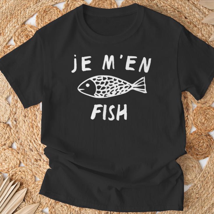 Je M'en Fish Regalo Hombre Adolescente Niño Familia Camiseta unisex Regalos para ancianos