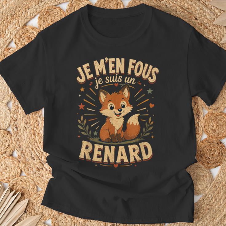 Je M’En Fous Jeuis Un Renard Renard Doux T-Shirt Cadeaux pour les vieillards